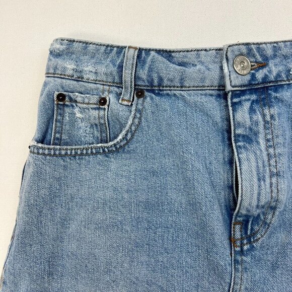BDG Urban Outfitters Womens Blue Cotton Raw Hem Denim Mini Skirt Size Medium - Picture 2 of 10